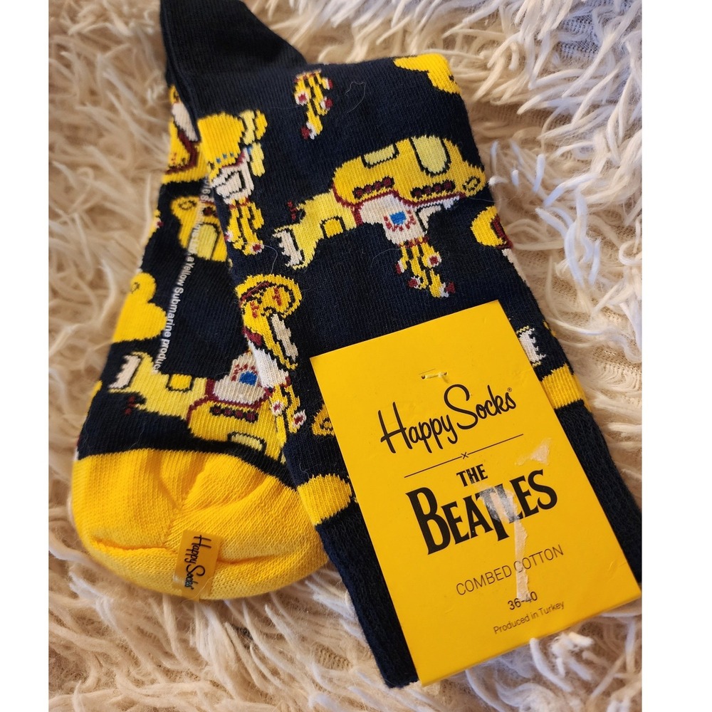 Happy Socks x The Beatles Yellow Submarine Crew Socks NWT Size 36-40‎